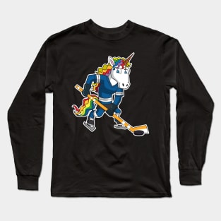Ice Hockey Unicorn Sports Long Sleeve T-Shirt